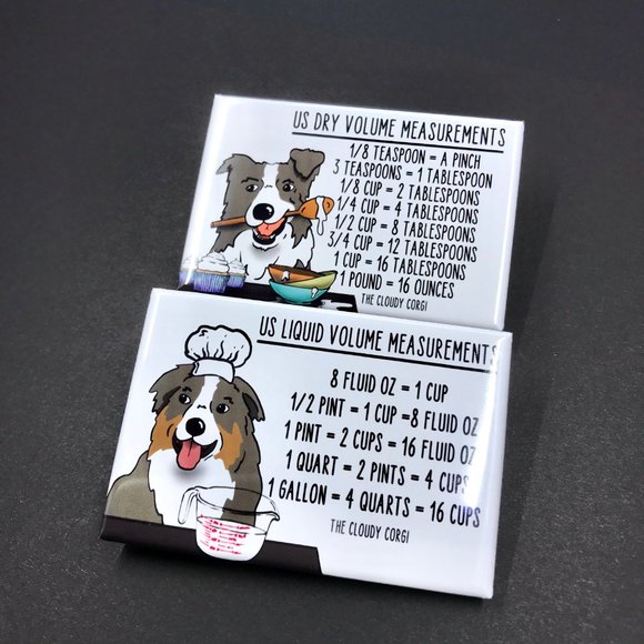 Border Collie Dog Kitchen Measuring Chart Magnets - Picture 5 of 8